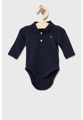 Tommy Hilfiger Бебешко боди в тъмносиньо - Pepit.bg