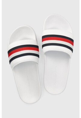 Tommy Hilfiger Чехли Corporate Web Detail Slide в бяло - Pepit.bg