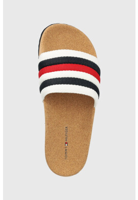 Tommy Hilfiger Чехли CORPORATE CORK POOL SLIDE в бяло FM0FM04466 - Pepit.bg