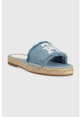 Tommy Hilfiger Чехли DENIM FLAT SANDAL в синьо FW0FW07095 - Pepit.bg