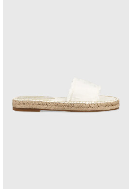 Tommy Hilfiger Чехли ECRU DENIM FLAT SANDAL в бяло FW0FW07103 - Pepit.bg