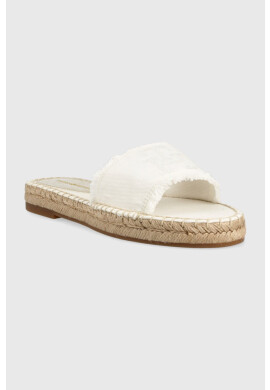 Tommy Hilfiger Чехли ECRU DENIM FLAT SANDAL в бяло FW0FW07103 - Pepit.bg