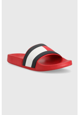 Tommy Hilfiger Чехли RUBBER TH FLAG POOL SLIDE в червено FM0FM04263 - Pepit.bg