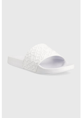 Tommy Hilfiger Чехли RUBBER TH MONOGRAM POOL SLIDE в бяло FM0FM04464 - Pepit.bg