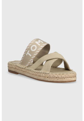 Tommy Hilfiger Чехли SEASONAL WEBBING SANDAL в бежово FW0FW07181 - Pepit.bg