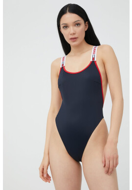 Tommy Hilfiger Цял бански в тъмносиньо с мека чашка - Pepit.bg