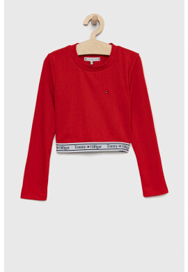 Tommy Hilfiger Детска блуза с дълги ръкави в червено - Pepit.bg