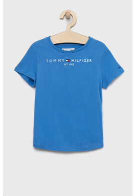 Tommy Hilfiger Детска памучна тениска в лилаво - Pepit.bg