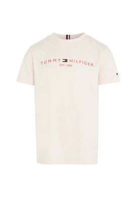 Tommy Hilfiger Детска памучна тениска в розово с принт - Pepit.bg