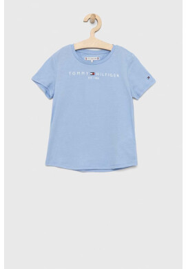 Tommy Hilfiger Детска памучна тениска в синьо - Pepit.bg