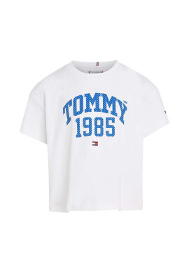 Tommy Hilfiger Детска памучна тениска В бяло - Pepit.bg