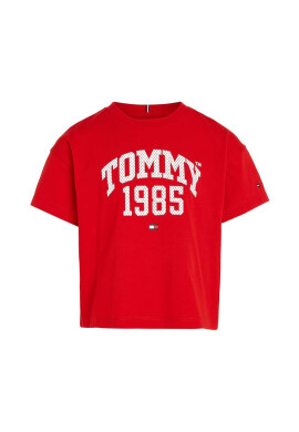 Tommy Hilfiger Детска памучна тениска В червено - Pepit.bg