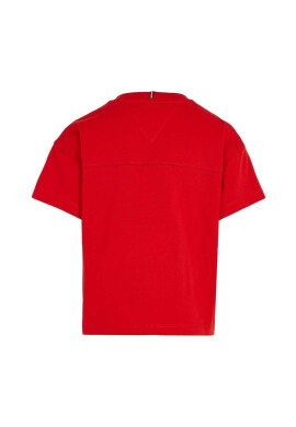 Tommy Hilfiger Детска памучна тениска В червено - Pepit.bg