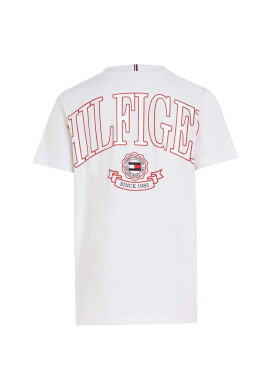 Tommy Hilfiger Детска памучна тениска в бяло - Pepit.bg