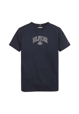 Tommy Hilfiger Детска памучна тениска в черно - Pepit.bg