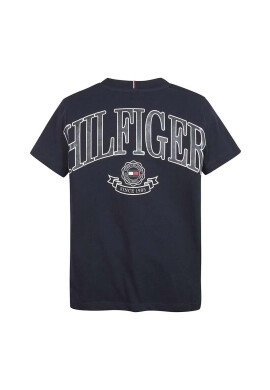 Tommy Hilfiger Детска памучна тениска в черно - Pepit.bg