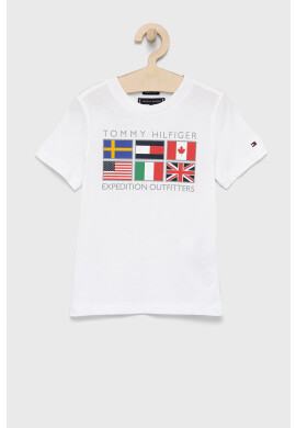 Tommy Hilfiger Детска памучна тениска - Pepit.bg