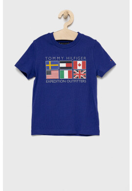 Tommy Hilfiger Детска памучна тениска - Pepit.bg