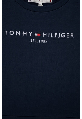 Tommy Hilfiger Детска рокля в тъмносиньо къс модел разкроен модел - Pepit.bg