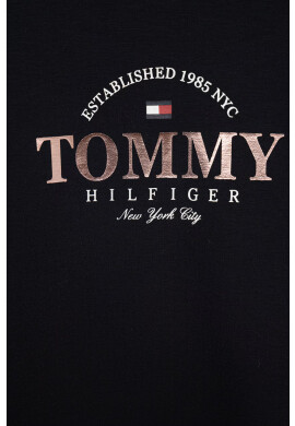Tommy Hilfiger Детска рокля в тъмносиньо среднодълъг модел със стандартна кройка - Pepit.bg