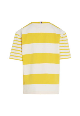 Tommy Hilfiger Детска тениска в жълто с десен - Pepit.bg
