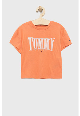 Tommy Hilfiger Детска тениска в оранжево - Pepit.bg