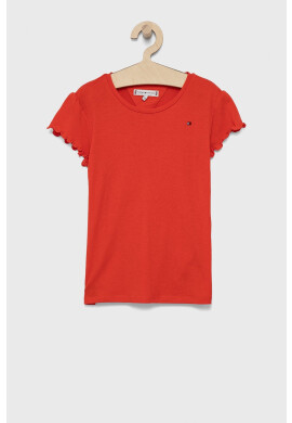 Tommy Hilfiger Детска тениска в оранжево - Pepit.bg