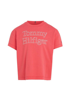 Tommy Hilfiger Детска тениска в оранжево - Pepit.bg