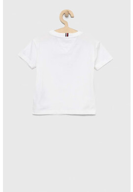 Tommy Hilfiger Детска тениска в бяло с десен - Pepit.bg