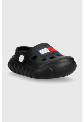 Tommy Hilfiger Детски чехли в черно - Pepit.bg