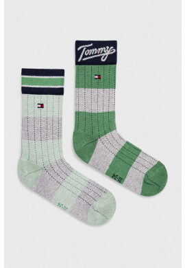 Tommy Hilfiger Детски чорапи (2 броя) в зелено - Pepit.bg