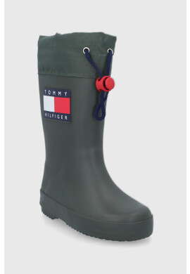 Tommy Hilfiger Детски гумени ботуши в зелено - Pepit.bg