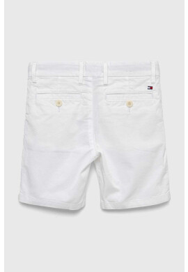 Tommy Hilfiger Детски къси панталони в бяло с регулируема талия - Pepit.bg