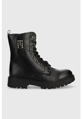 Tommy Hilfiger Детски кубинки в черно - Pepit.bg