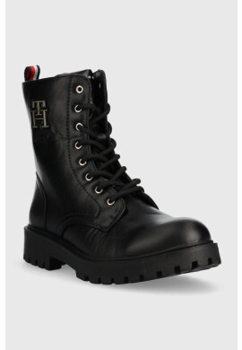 Tommy Hilfiger Детски кубинки в черно - Pepit.bg