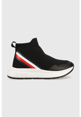 Tommy Hilfiger Детски маратонки в черно - Pepit.bg