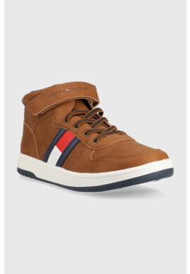 Tommy Hilfiger Детски маратонки в кафяво - Pepit.bg