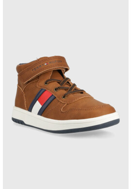 Tommy Hilfiger Детски маратонки в кафяво - Pepit.bg