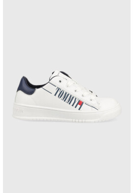 Tommy Hilfiger Детски маратонки в бяло - Pepit.bg