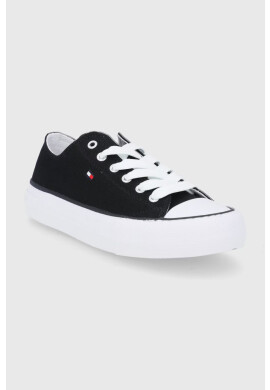 Tommy Hilfiger Детски ниски кецове в черно - Pepit.bg