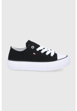 Tommy Hilfiger Детски ниски кецове в черно - Pepit.bg
