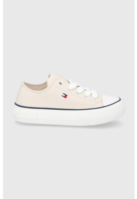 Tommy Hilfiger Детски ниски кецове в бежово - Pepit.bg
