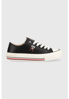 Tommy Hilfiger Детски ниски кецове в черно - Pepit.bg