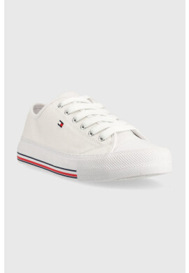 Tommy Hilfiger Детски ниски кецове в бяло - Pepit.bg