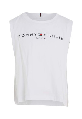 Tommy Hilfiger Детски памучен топ в бяло - Pepit.bg