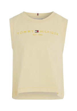 Tommy Hilfiger Детски памучен топ в жълто - Pepit.bg
