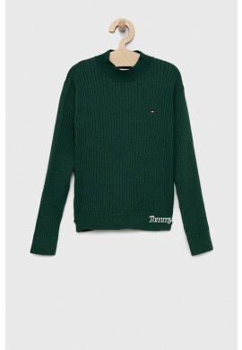 Tommy Hilfiger Детски пуловер в зелено от лека материя - Pepit.bg