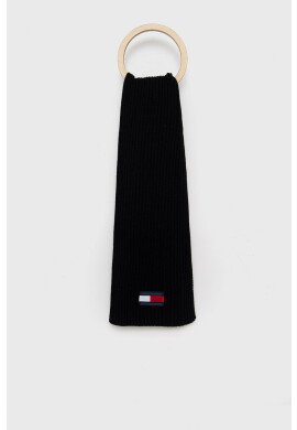 Tommy Hilfiger Детски шал в черно с изчистен дизайн - Pepit.bg