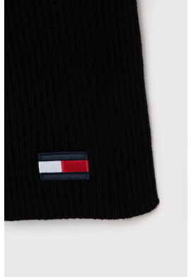 Tommy Hilfiger Детски шал в черно с изчистен дизайн - Pepit.bg