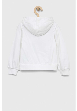 Tommy Hilfiger Детски суичър в бяло с качулка с апликация - Pepit.bg